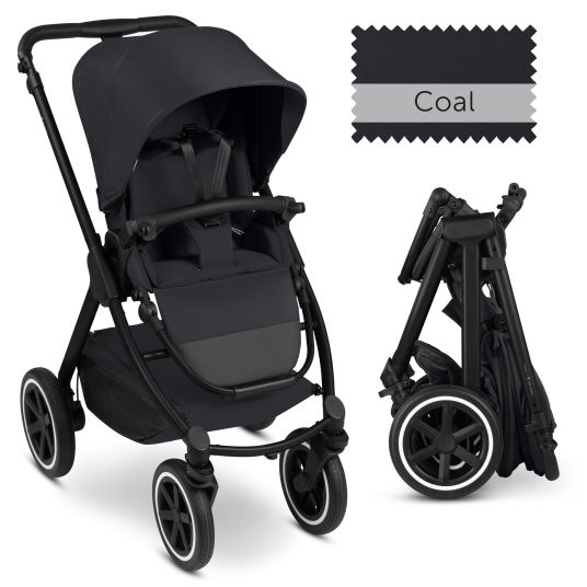 ABC Design Passeggino Samba 2 con seggiolino sportivo (a partire da circa 9 mesi) - Pure - Coal