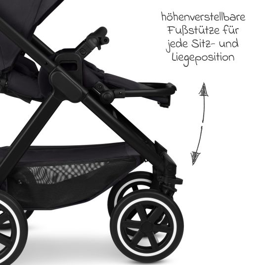 ABC Design Buggy & Sportwagen Samba 2 mit Sportsitz (ab ca. 9 Monate) - Pure - Coal