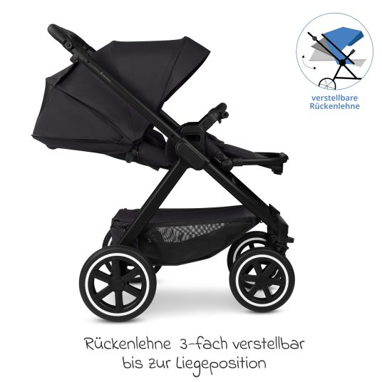 ABC Design Passeggino Samba 2 con seggiolino sportivo (a partire da circa 9 mesi) - Pure - Coal