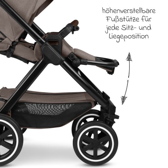 ABC Design Passeggino Samba 2 con seggiolino sportivo (a partire da circa 9 mesi) - Pure - Nature