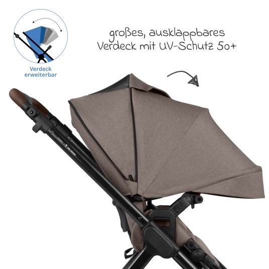 ABC Design Passeggino Samba 2 con seggiolino sportivo (a partire da circa 9 mesi) - Pure - Nature