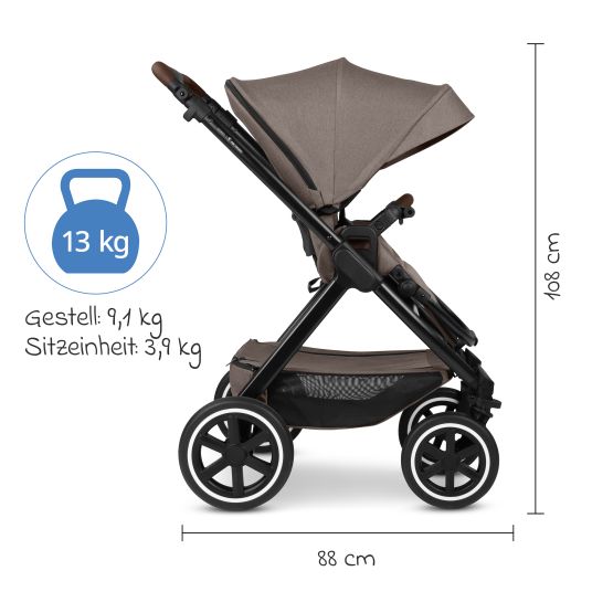 ABC Design Passeggino Samba 2 con seggiolino sportivo (a partire da circa 9 mesi) - Pure - Nature