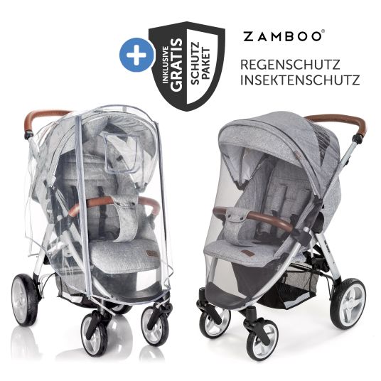 ABC Design Buggy & Sportwagen Samba mit Sportsitz (ab ca. 9 Monate) inkl. Wickeltasche Urban - Aloe