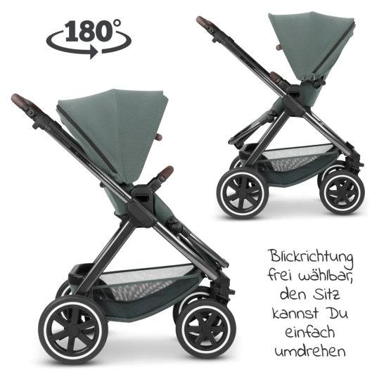 ABC Design Buggy & Sportwagen Samba mit Sportsitz (ab ca. 9 Monate) inkl. Wickeltasche Urban - Aloe