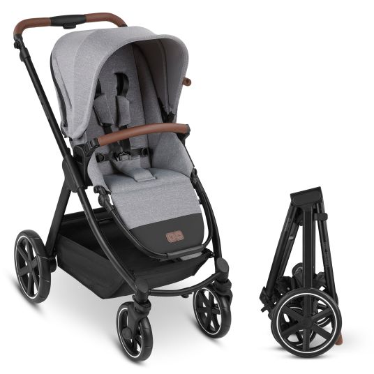 ABC Design Passeggino e carrozzina Swing fino a 22 kg di portata con seggiolino sportivo e maniglione telescopico - Latta