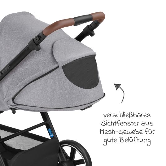 ABC Design Passeggino e carrozzina Swing fino a 22 kg di portata con seggiolino sportivo e maniglione telescopico - Latta