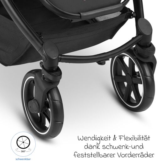 ABC Design Buggy & Sportwagen Swing bis 22 kg belastbar mit Sportsitz & Teleskopschieber - Tin