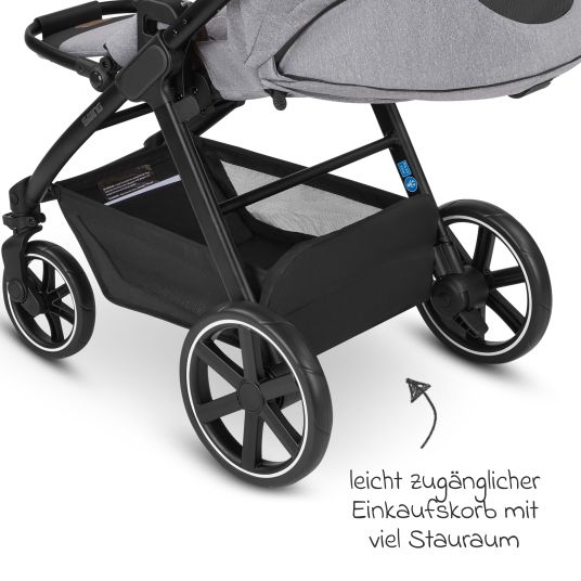 ABC Design Buggy & Sportwagen Swing bis 22 kg belastbar mit Sportsitz & Teleskopschieber - Tin