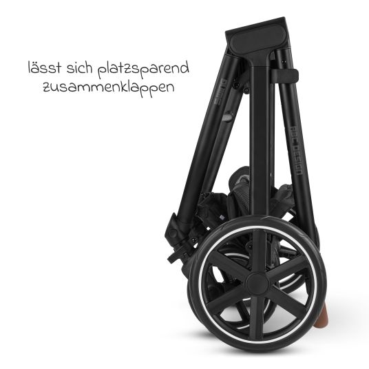 ABC Design Passeggino e carrozzina Swing fino a 22 kg di portata con seggiolino sportivo e maniglione telescopico - Latta