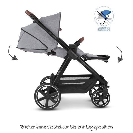 ABC Design Buggy & Sportwagen Swing bis 22 kg belastbar mit Sportsitz & Teleskopschieber - Tin