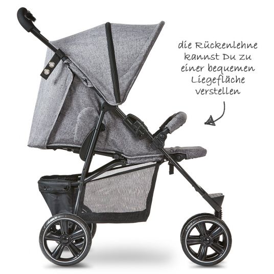 ABC Design Buggy & Stroller Treviso 3 - Circle Line with recline function and whitewall tires - Woven Graphite