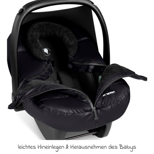 ABC Design Cover / Winterfußsack für die Babyschale Tulip - Black