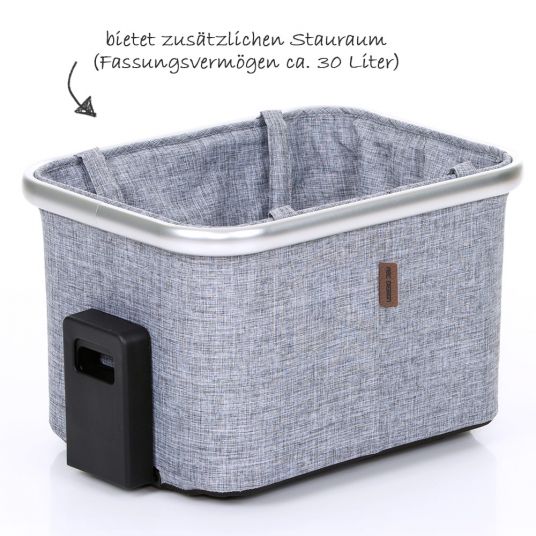 ABC Design Shopping basket for Zoom sibling carriage - Graphite Grey
