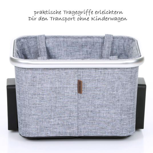 ABC Design Shopping basket for Zoom sibling carriage - Graphite Grey