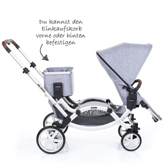 ABC Design Einkaufskorb für Zoom Geschwisterwagen - Graphite Grey