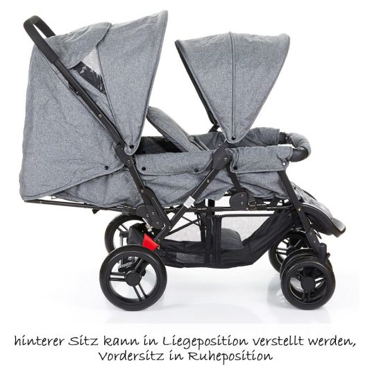 ABC Design Sibling carriage Tandem - Woven-Anthracite (Circle-Line)