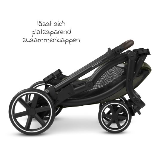 ABC Design Geschwisterwagen & Zwillingskinderwagen Zoom 2 inkl. 2 Sportsitze, 2x Keilkissen & 2x Einlagen - Pure - Avocado