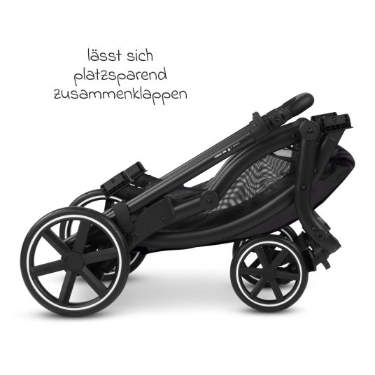 ABC Design Sibling baby carriage & twin baby carriage Zoom 2 incl. 2 sports seats, 2x wedge cushions & 2x inserts - Pure - Coal