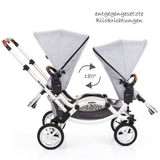 ABC Design Sibling carriage & twin stroller Zoom Air - Graphite Grey