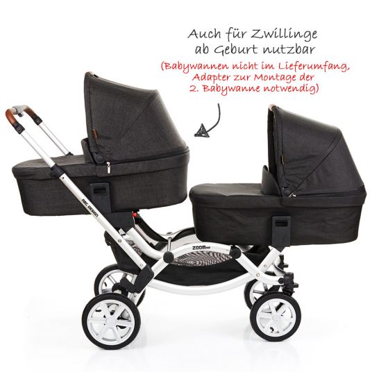 ABC Design Geschwisterwagen & Zwillingskinderwagen Zoom Air - Piano