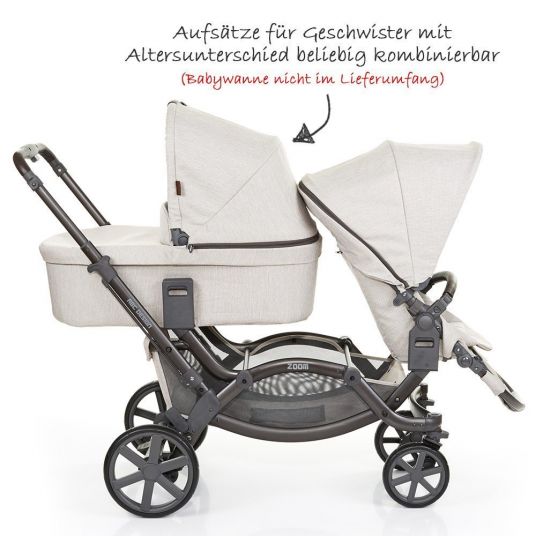 ABC Design Geschwisterwagen & Zwillingskinderwagen Zoom - Camel