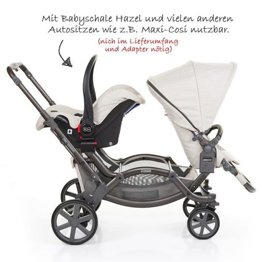 ABC Design Geschwisterwagen & Zwillingskinderwagen Zoom - Camel