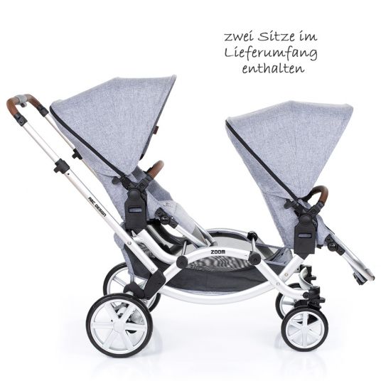 ABC Design Sibling carriage & twin stroller Zoom - Graphite Grey