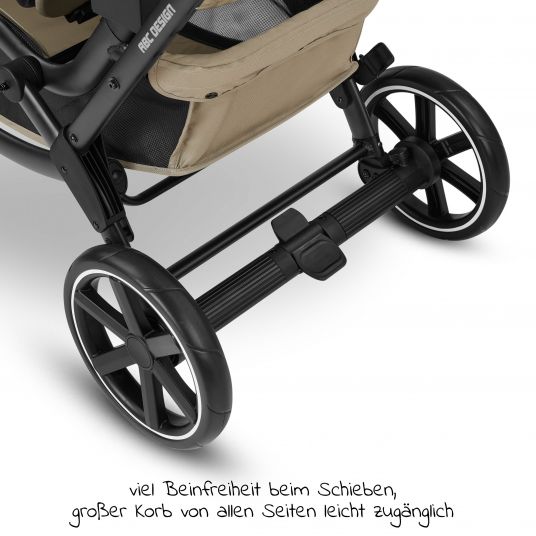 ABC Design Geschwisterwagen & Zwillingskinderwagen Zoom inkl. 2 Sportsitzen - Classic Edition - Reed