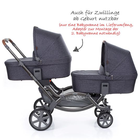 ABC Design Geschwisterwagen & Zwillingskinderwagen Zoom inkl. Tragewanne - Street
