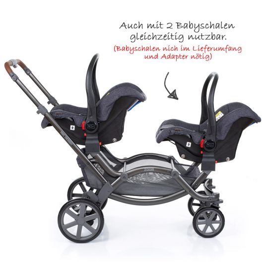 ABC Design Sibling carriage & twin pushchair Zoom incl. carrycot - Street