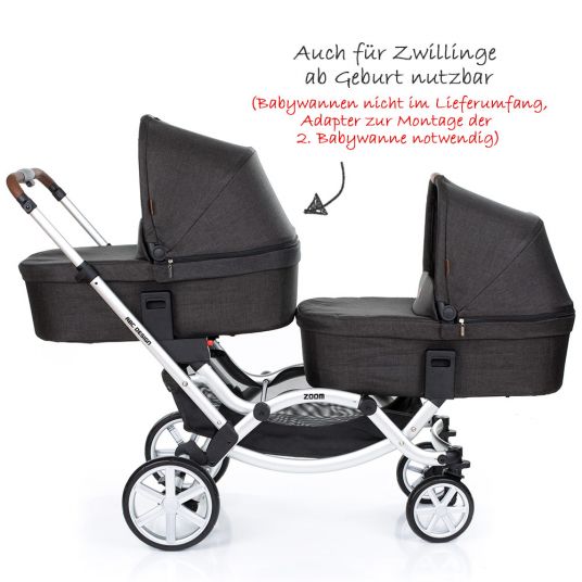 ABC Design Sibling carriage & twin stroller Zoom - Piano