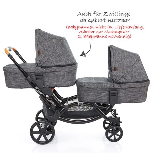ABC Design Geschwisterwagen & Zwillingskinderwagen Zoom - Sonderserie Wood