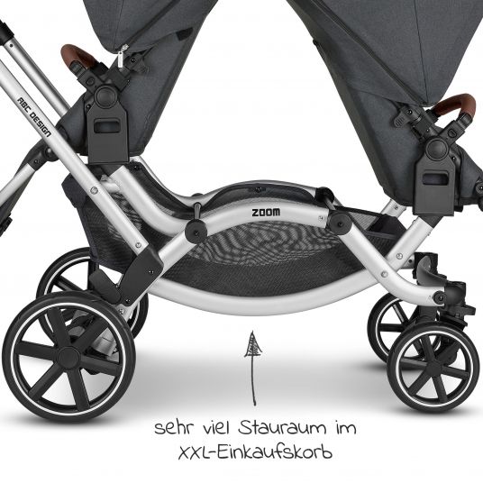 ABC Design Sibling & twin stroller Zoom - Storm