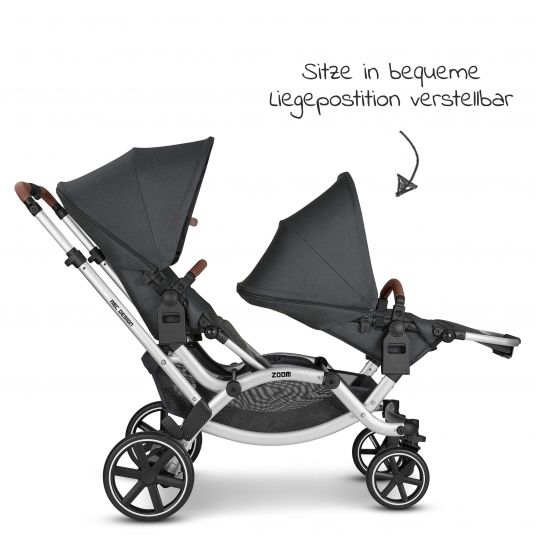 ABC Design Sibling & twin stroller Zoom - Storm