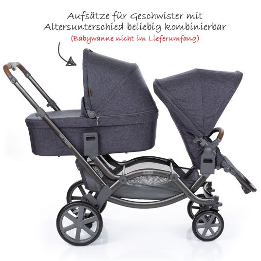 ABC Design Sibling carriage & twin stroller Zoom - Street