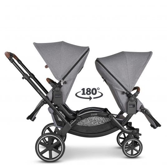 ABC Design Sibling & twin stroller Zoom - Tin
