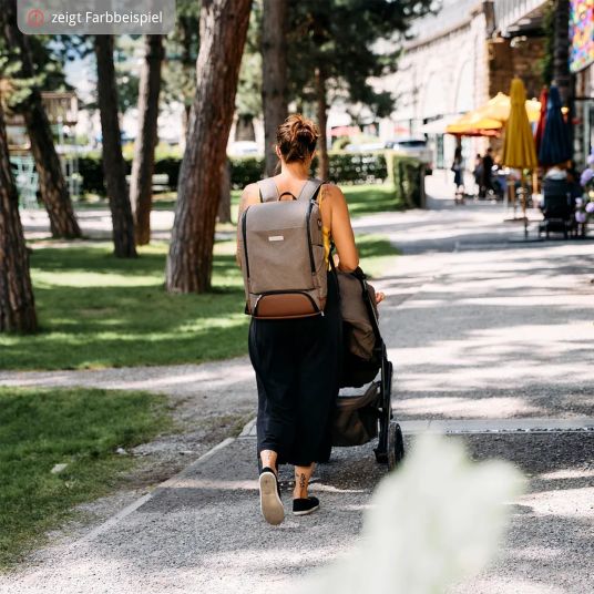 ABC Design Jogger Salsa Run - Runner mit Sportzulassung, Luftbereifung, Handbremse inkl. Wickelrucksack & Regenschutz - Aqua