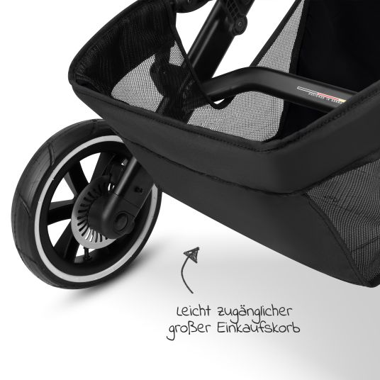 ABC Design Jogger Salsa Run - Runner mit Sportzulassung, Luftbereifung und Handbremse - Ink