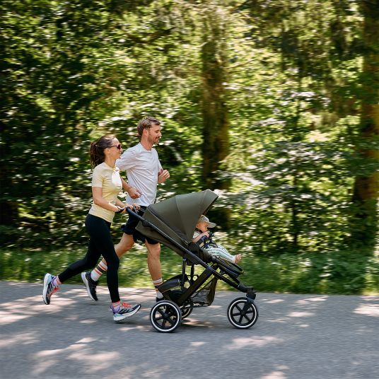 ABC Design Jogger & Sportwagen Salsa 5 Run mit Sportzulassung, Luftbereifung, Sitzeinlage und Handbremse - Pure - Avocado