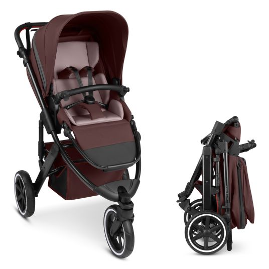 ABC Design Jogger e passeggino Salsa 5 Run con patente sportiva, pneumatici, seggiolino e freno a mano - Umbra