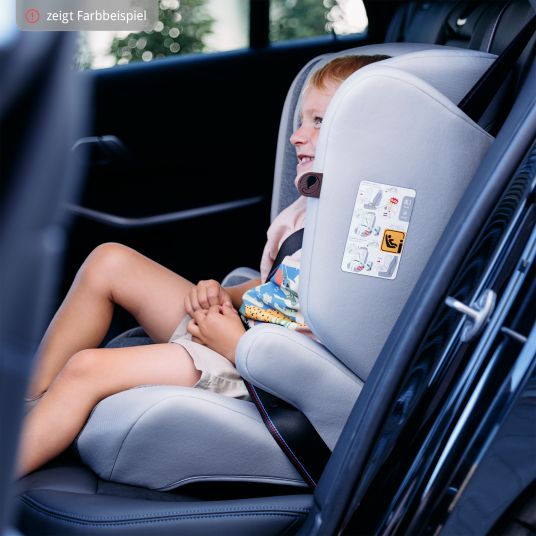 ABC Design Mallow 2 Fix i-Size child car seat (from 3-12 years) - also suitable for cars without Isofix system - Black