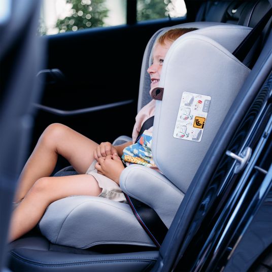 ABC Design Kindersitz Mallow 2 Fix i-Size (ab 3-12 Jahre) - auch geeignet für Autos ohne Isofix System - Pearl