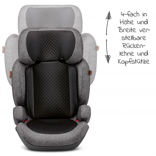 ABC Design Mallow child seat (car seat group 2/3) - Diamond Edition - Asphalt