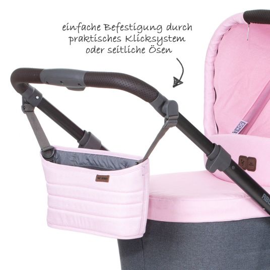 ABC Design Kinderwagen Organizer inkl. kleiner Zusatztasche - Rose