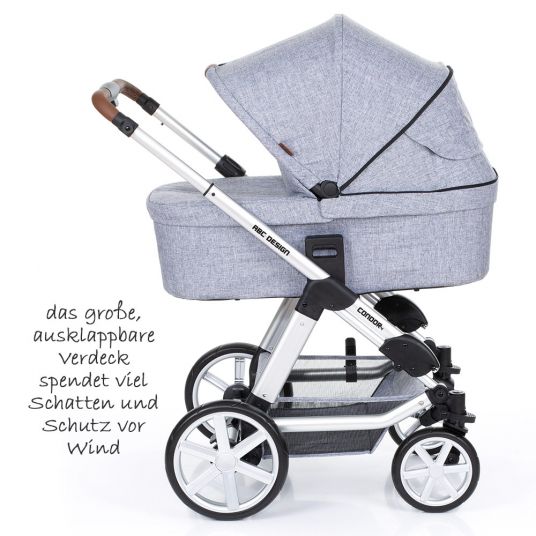 ABC Design Condor 4 pushchair - incl. baby carrier & sports seat - Graphite Grey