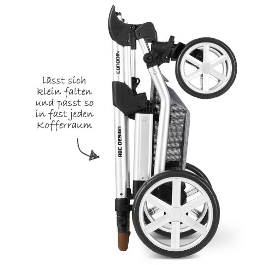 ABC Design Combi stroller Condor 4 - incl. carrycot & sport seat - Graphite Grey