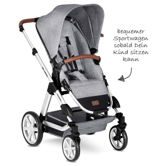 ABC Design Combi stroller Condor 4 - incl. carrycot & sport seat - Graphite Grey