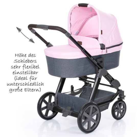 ABC Design Kombi-Kinderwagen Condor 4 - inkl. Babywanne & Sportsitz - Rose
