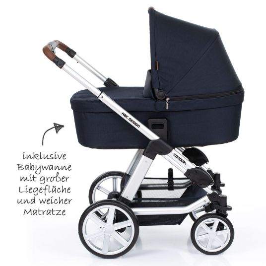 ABC Design Condor 4 pushchair - incl. baby bath & sports seat - Shadow