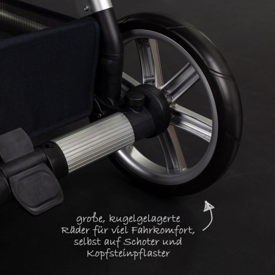 ABC Design Kombi-Kinderwagen Condor 4 - inkl. Babywanne & Sportsitz - Shadow